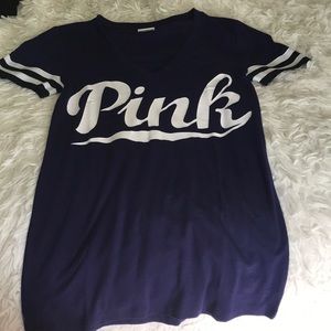 navy blue/purple PINK v neck